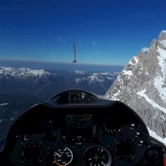 Flugwegposition um 14:39:24: Aufgenommen in der Nähe von Gemeinde Ehrwald, Ehrwald, Österreich in 2538 Meter
